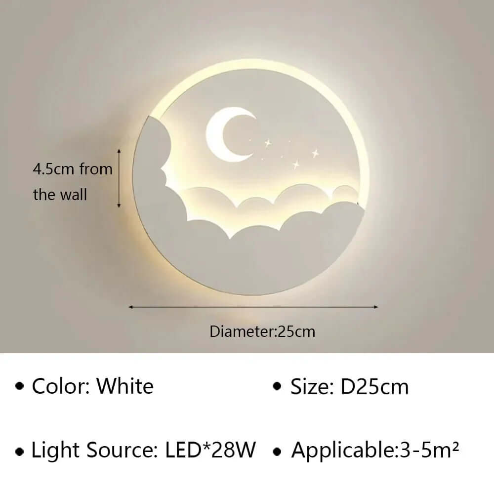 Magical LED Wall Lamp with Moon and Stars │ Create an Enchanting Atmosphere in Your Room