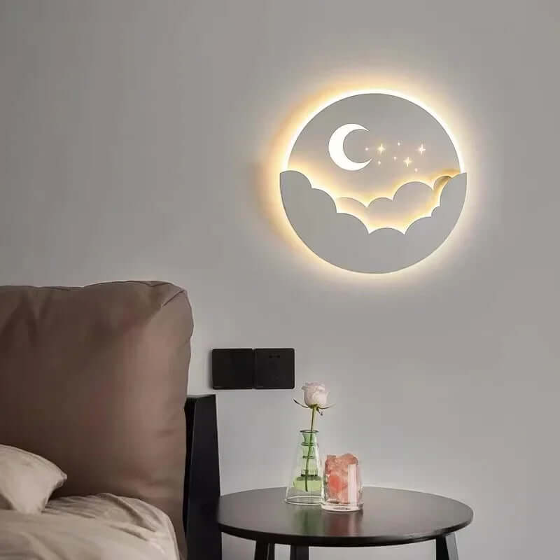 Magical LED Wall Lamp with Moon and Stars │ Create an Enchanting Atmosphere in Your Room