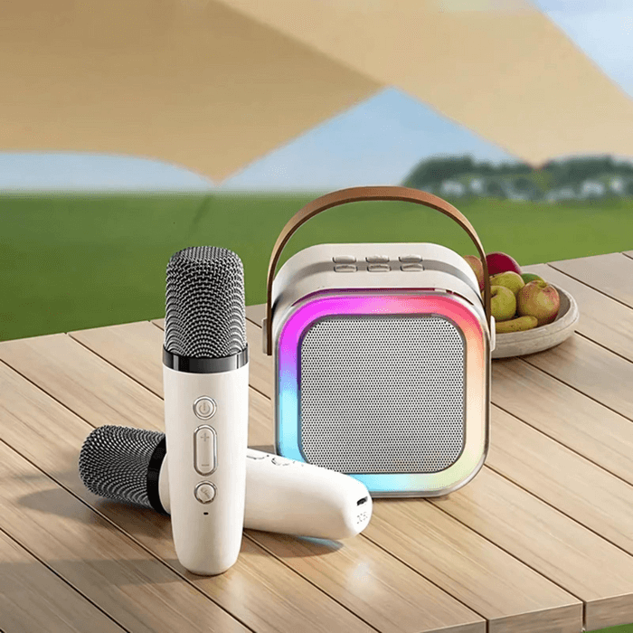 SingJoy Mini Karaoke System – Wireless Microphones for Unforgettable Singing Moments
