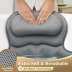 LuxieSpa 4D Luxury Bath Cushion - Breathable Cushion with Neck and Back Support for a Relaxing Bath