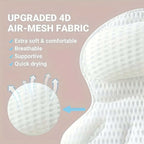 LuxieSpa 4D Luxury Bath Cushion - Breathable Cushion with Neck and Back Support for a Relaxing Bath