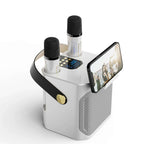 Powerful Karaoke Bluetooth Speaker – Portable 360° Stereo Surround Wireless Subwoofer with Dual Microphone Boombox