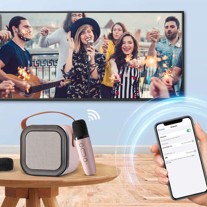 SingJoy Mini Karaoke System – Wireless Microphones for Unforgettable Singing Moments
