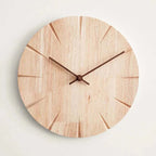 Timeless Wood Wall Clock - Elegant Minimalist Solid Wood Pendulum Clock